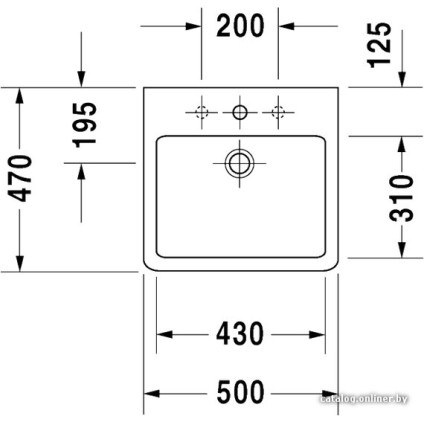 Умывальник Duravit Vero 50x47 (0454500000)