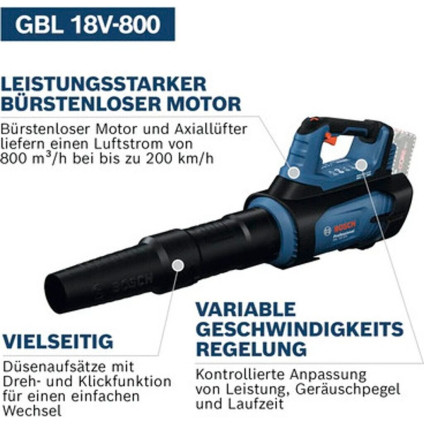 Ручная воздуходувка Bosch GBL 18V-800 06008D2200 (без АКБ)