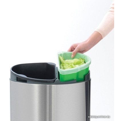 Система сортировки мусора Brabantia Touch Bin Recycle 10+23 л (стальной матовый)