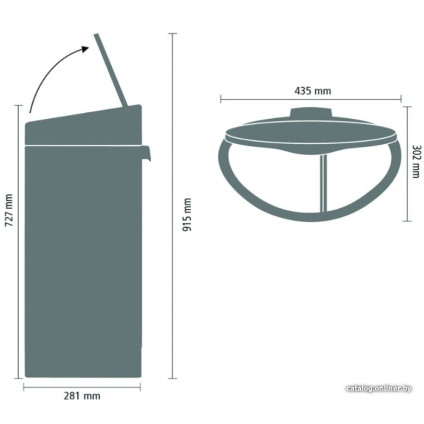 Система сортировки мусора Brabantia Touch Bin Recycle 10+23 л (стальной матовый)