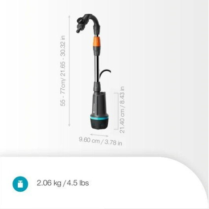 Бочечный насос Gardena 2600 Comfort 18V P4A solo 14604-55 (без АКБ)