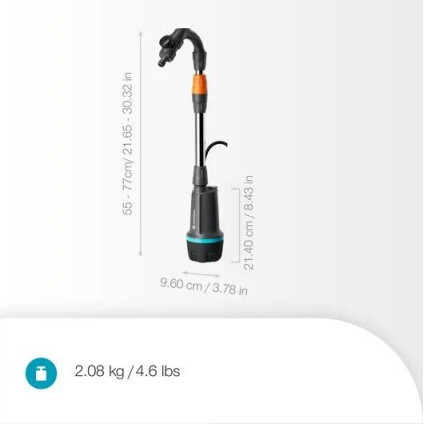 Бочечный насос Gardena 2400/2.1 18V P4A 14605-55 (без АКБ)