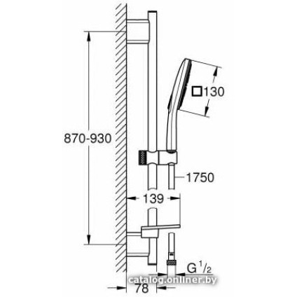 Душевой гарнитур  Grohe Rainshower SmartActive Cube 130 26586LS0