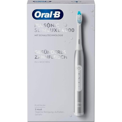 Электрическая зубная щетка Oral-B Pulsonic Slim Luxe 4000 (серебристый)