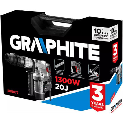 Отбойный молоток GRAPHITE 58G877 (кейс)