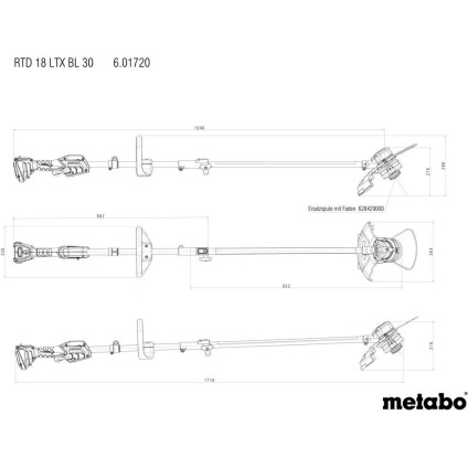 Триммер Metabo RTD 18 LTX BL 30 601720850 (без АКБ)