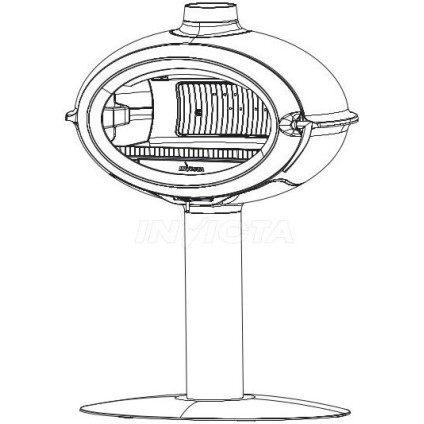 Свободностоящая печь-камин Invicta Brio Sur Pied 6481-14