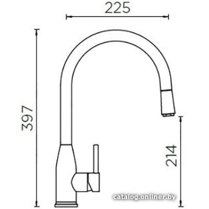 Смеситель Schock Kavus-D (сталь/оникс)
