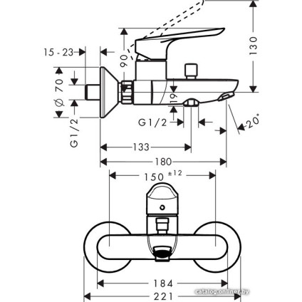 Смеситель Hansgrohe Logis E 71403000