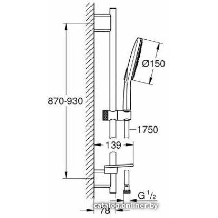 Душевой гарнитур  Grohe Rainshower SmartActive 150 26594LS0