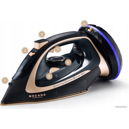 Утюг Mozano Ultimate Smooth (черный/золотистый)