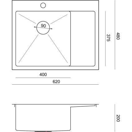 Кухонная мойка Quadron Hb7911Rbs