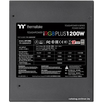 Блок питания Thermaltake Toughpower iRGB PLUS 1200W Platinum TT Premium Edition