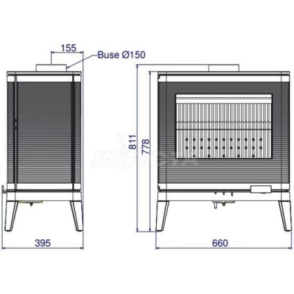 Свободностоящая печь-камин Invicta Kazan Zen 6104-49