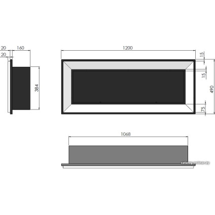 Биокамин SimpleFire Frame 1200 (нержавеющая сталь)