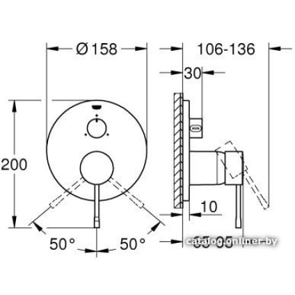 Смеситель без скрытого механизма Grohe Essence 24092DA1 (теплый закат)
