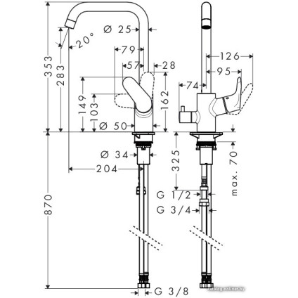 Смеситель Hansgrohe Focus E2 (31823000)