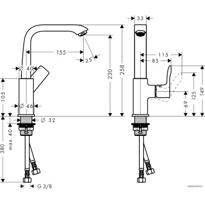Смеситель Hansgrohe Metris 230 31187000