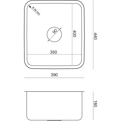 Кухонная мойка Quadron KS1U4035BSKBS