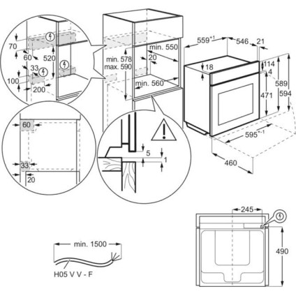 Электрический духовой шкаф Electrolux EOF5F50BV