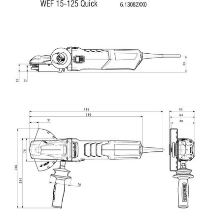 Угловая шлифмашина Metabo WEF 15-125 Quick 613082000