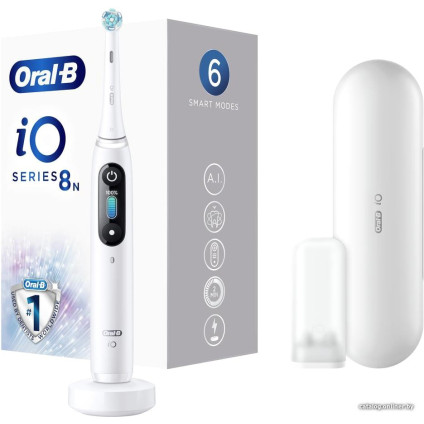 Электрическая зубная щетка Oral-B iO 8n (белый, 1 насадка)