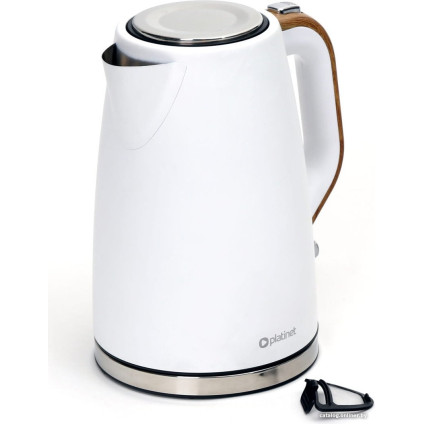 Электрический чайник Platinet Velvet Wooden (белый)