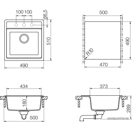 Кухонная мойка Schock Nemo 50 (N-100 S) Moonstone [700343]