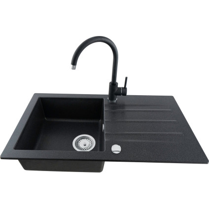 Кухонная мойка Kernau KGS A 50 1B1D Black Metallic