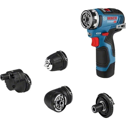 Дрель-шуруповерт Bosch GSR 12V-35 FC Professional 06019H3008 (с 2-мя АКБ, набор сменных патронов, кейс)