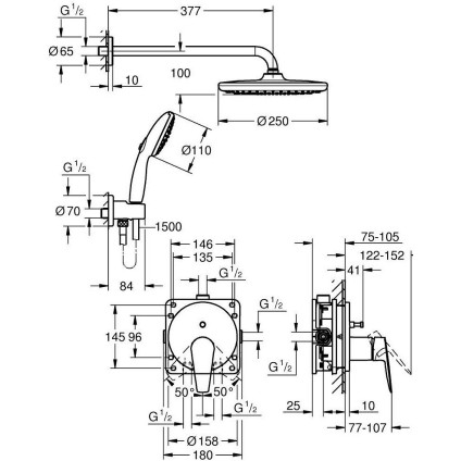 Душевая система  Grohe Start Edge 25293000