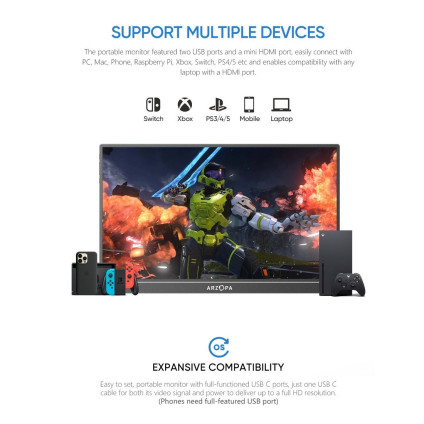 Портативный монитор Arzopa A1