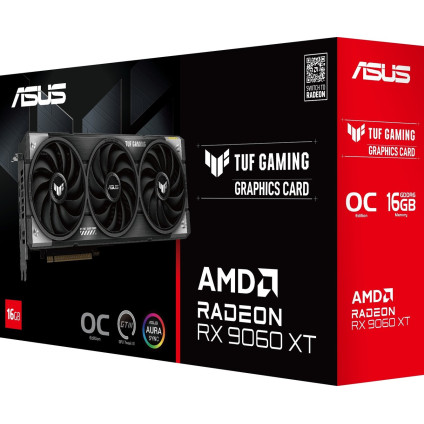 Видеокарта ASUS TUF Gaming Radeon RX 9060 XT OC Edition 16GB GDDR6 TUF-RX9060XT-O16G-GAMING