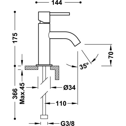 Смеситель Tres Study 26290301Ac