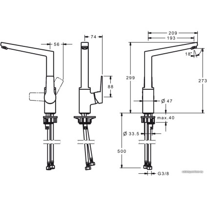 Смеситель Oras Twista 3838F