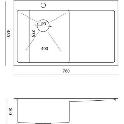 Кухонная мойка Quadron HB7912PVDBST1