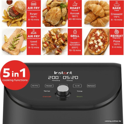 Аэрогриль (аэрофритюрница) Instant Vortex Slim (черный)