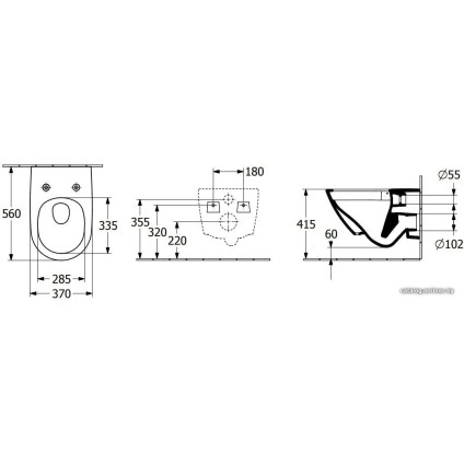 Унитаз подвесной Villeroy & Boch Subway 3.0 4670TS01