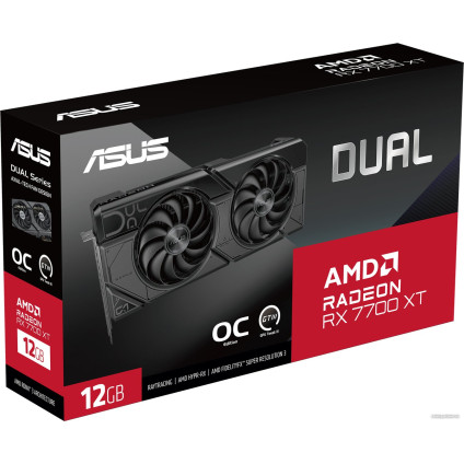 Видеокарта ASUS Dual Radeon RX 7700 XT OC Edition 12GB GDDR6 DUAL-RX7700XT-O12G