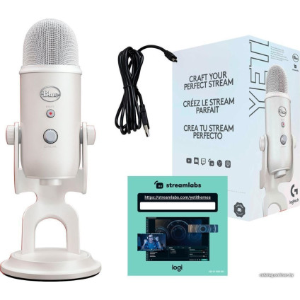 Проводной микрофон Blue Yeti Aurora Collection (белый)