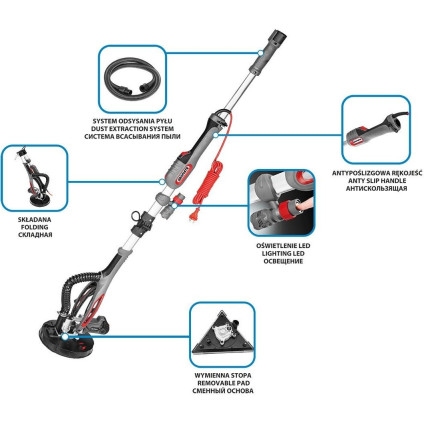 Шлифмашина для стен и потолков GRAPHITE 59G264