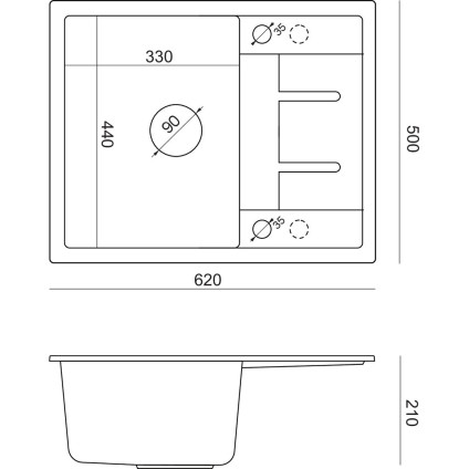 Кухонная мойка Quadron HB8210U7C1P2O