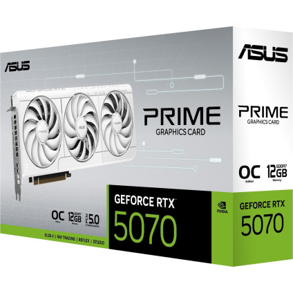 Видеокарта ASUS Prime GeForce RTX 5070 12GB GDDR7 White OC Edition PRIME-RTX5070-O12G-WHITE