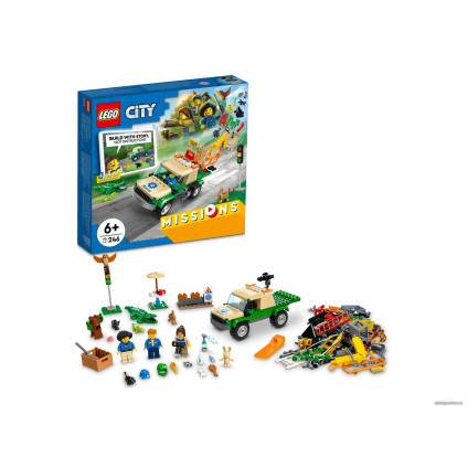 Конструктор LEGO City 60353 Миссии по спасению диких животных