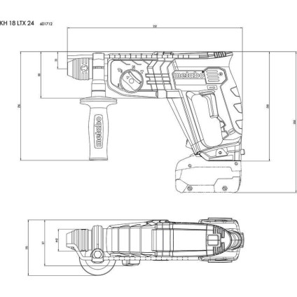 Перфоратор Metabo KH 18 LTX 24 601712840 (без АКБ, кейс)