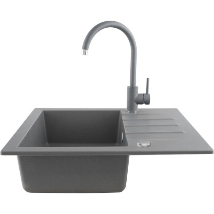 Кухонная мойка Kernau KGS A 4560 1B1D Grey Metallic