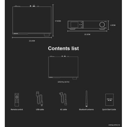 Цифро-аналоговый преобразователь Topping D70 Pro Octo (черный)