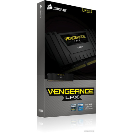 Оперативная память Corsair Vengeance LPX Black 2x8GB DDR4 PC4-21300 [CMK16GX4M2A2666C16]