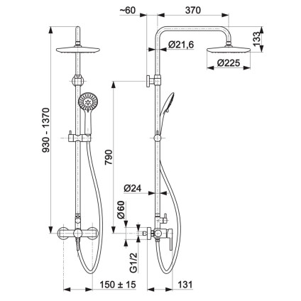 Душевая система  KFA Moza 503691031