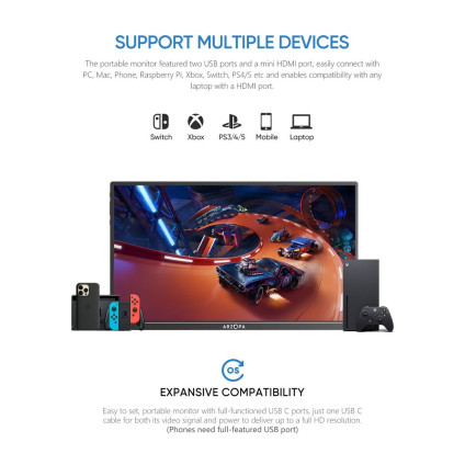 Портативный монитор Arzopa A1S